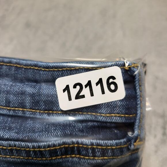 Gap Jeans Womens 8 29R Blue Straight Cuff Stretch Denim Midrise 5-Pocket Zip Fly - Picture 11 of 11